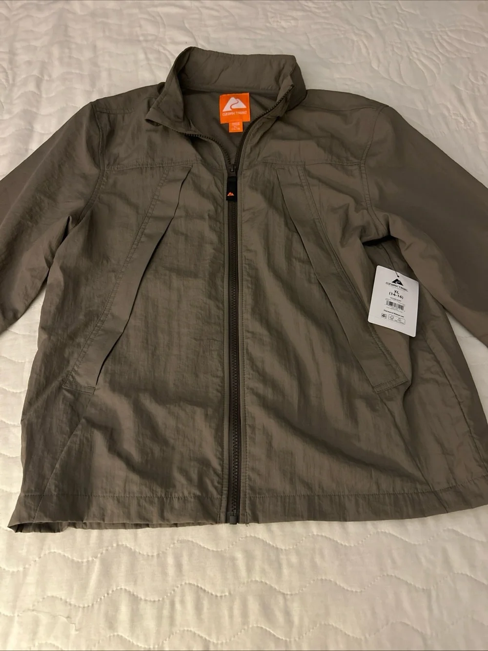 Ozark Trail Olive Brown Lightweight Zip Jacket